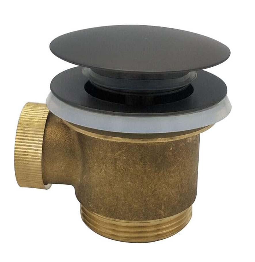 Productfoto Caral clickwaste afvoerplug vrijstaand bad 1 1/2" gunmetal 216011