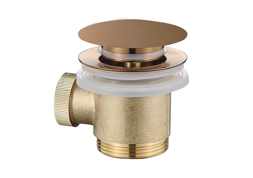 Productfoto Caral clickwaste afvoerplug vrijstaand bad 1 1/2" geborsteld brons koper PVD 216013