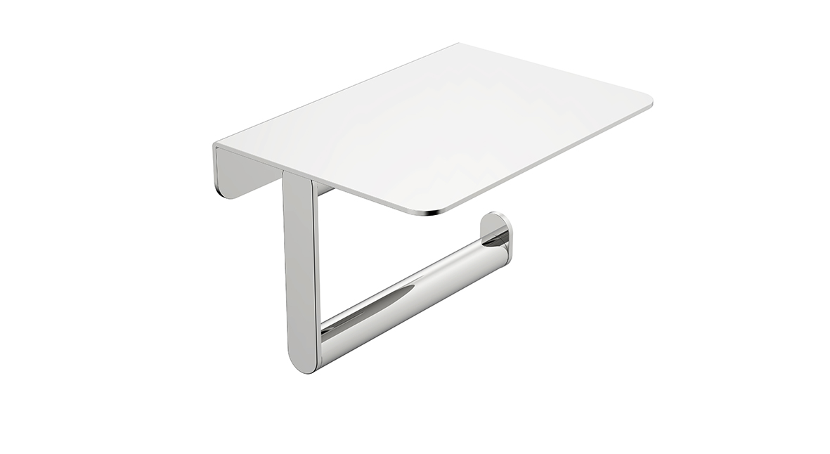 Productfoto Alonzo toiletrolhouder met planchet chroom 287060