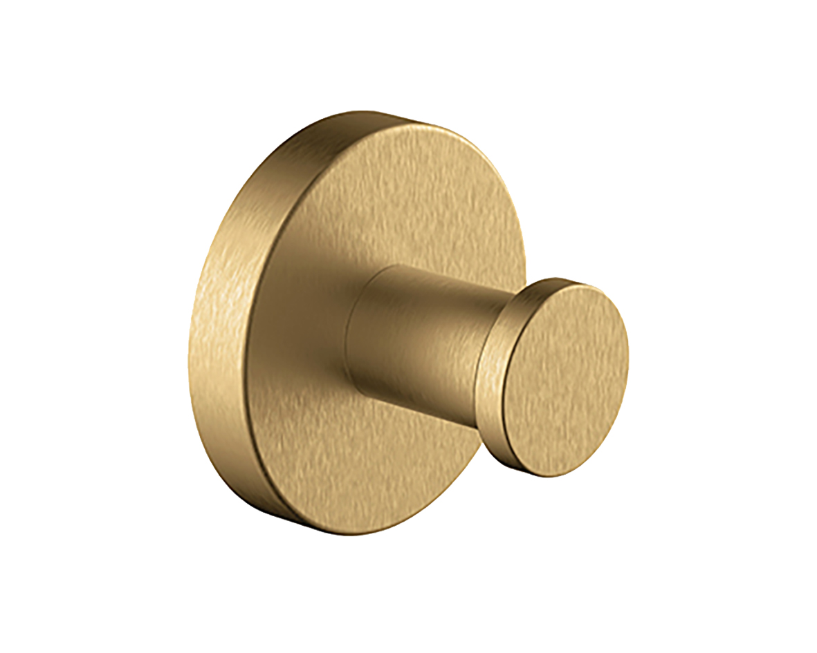 Productfoto Alonzo handdoekhaak groot geborsteld messing PVD 288013