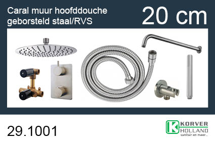 Productfoto one-pack inbouwthermostaatset rond type 202 GS (20cm) 291001