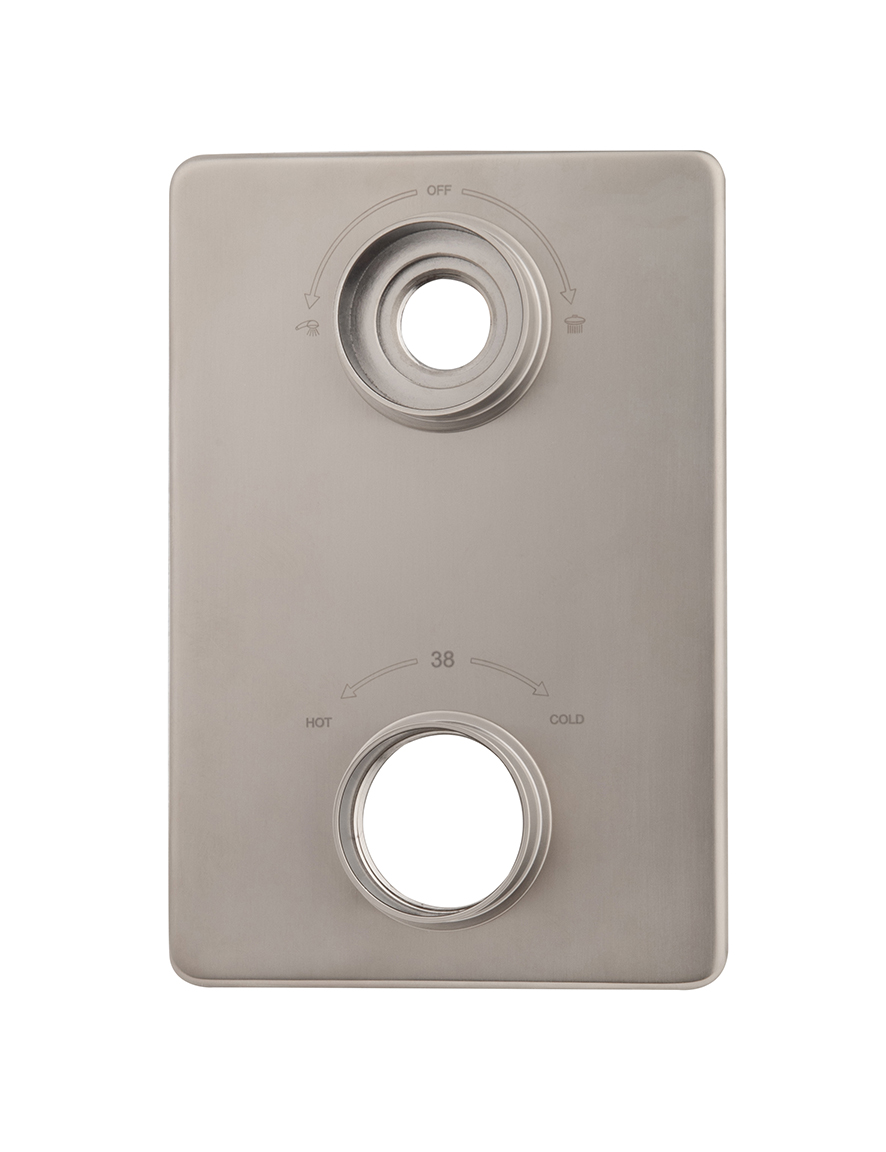 Productfoto Caral verlengset afbouwdeel 2 weg geborsteld staal PVD 292561