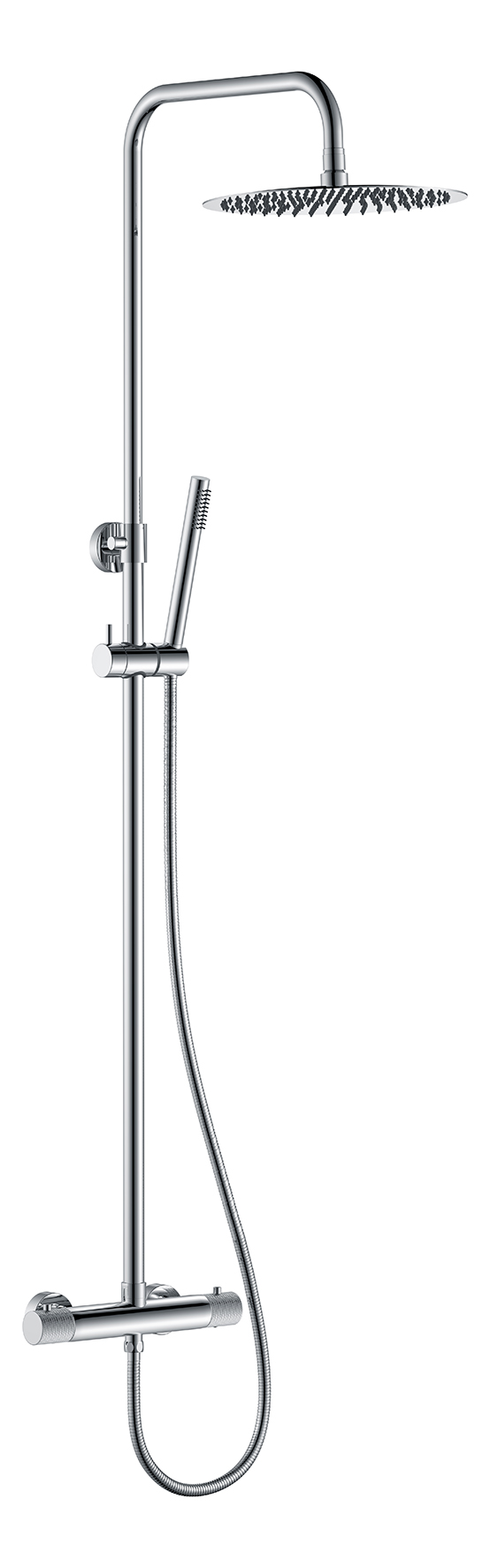 Productfoto Ribbd thermostatische regendoucheset opbouw chroom 292966