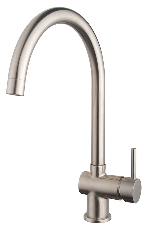 Productfoto Caral keukenmengkraan geborsteld staal PVD 293009