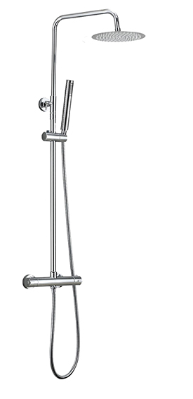 Productfoto Twenty eco thermostatische regendoucheset opbouw rond chroom 293832