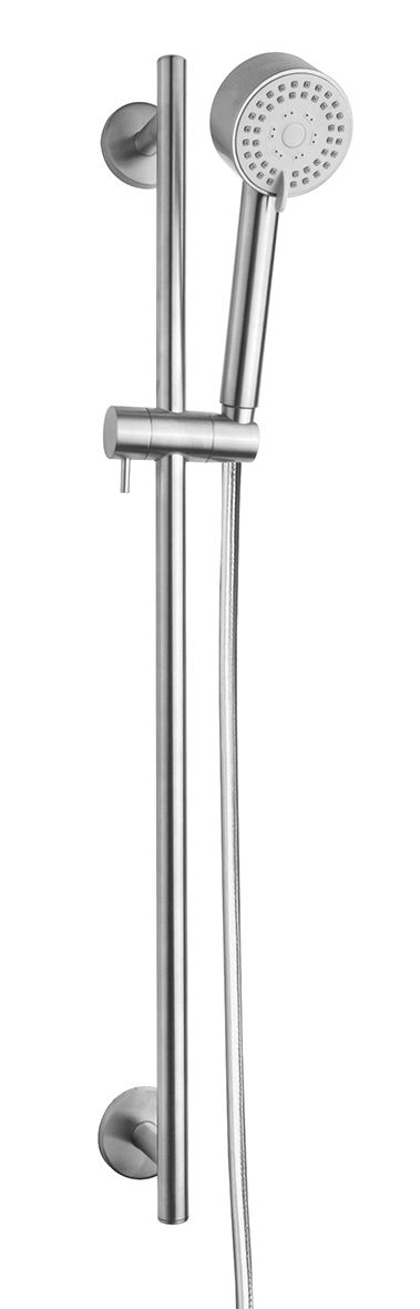 Productfoto UniMatch Cadans glijstangset compleet met handdouche 3 standen Ø 8 cm chroom 293914