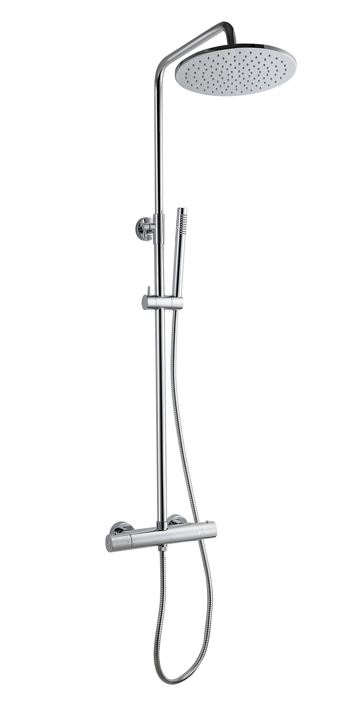 Productfoto Caral thermostatische regendoucheset opbouw chroom 293956