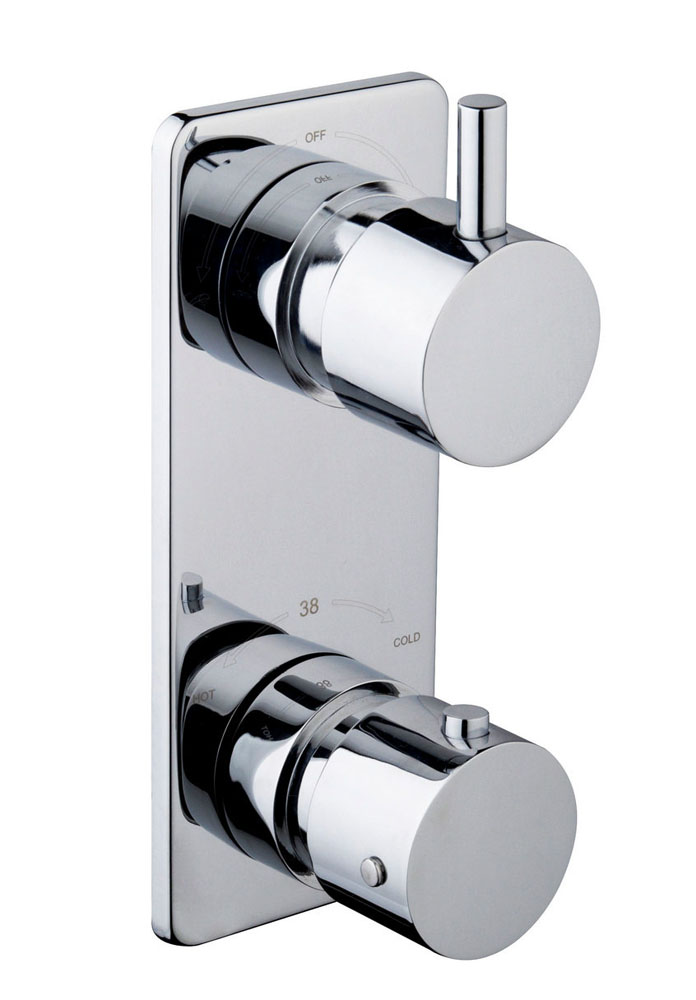 Productfoto Rivaro inbouwthermostaat 2 weg chroom 293960