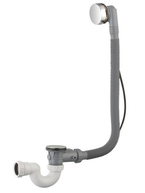 Productfoto Badafvoer en overloopcombinatie met pop-up waste chroom 293995