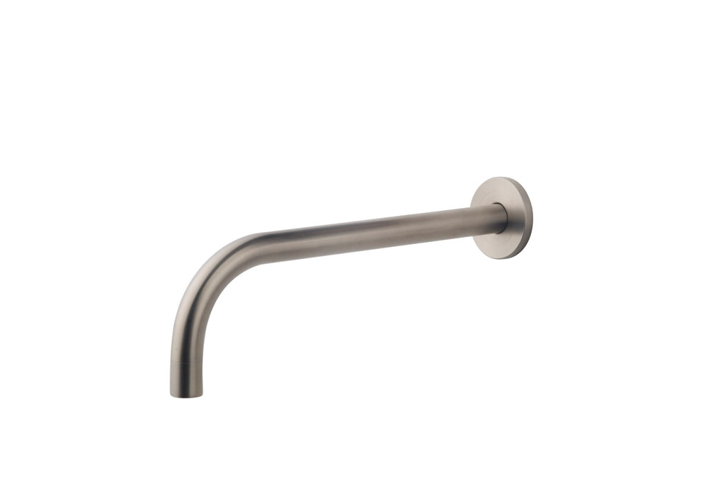 Productfoto Slim 18mm uitloop rond 25cm 1/2" geborsteld staal PVD 294036