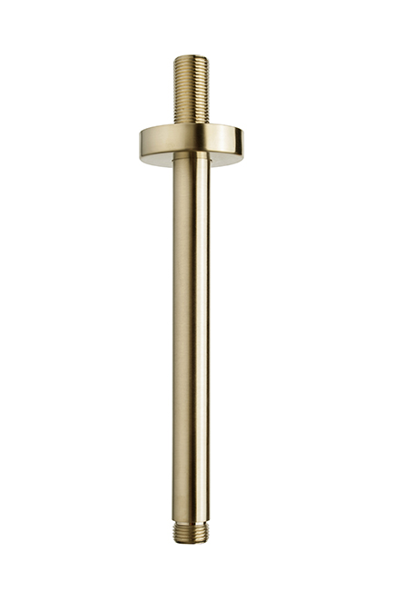 Productfoto UniMatch douchearm met plafondbevestiging 20 cm geborsteld messing PVD 295810
