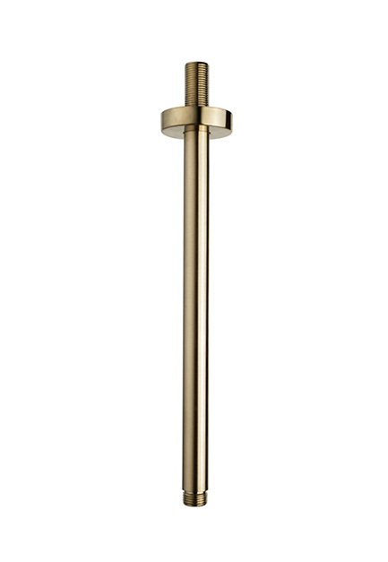 Productfoto UniMatch douchearm met plafondbevestiging 30 cm geborsteld messing PVD 295861