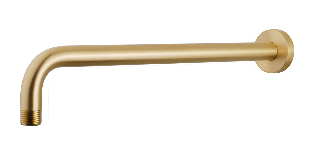 Productfoto UniMatch douchearm met muurbevestiging 45 cm geborsteld messing PVD 295881