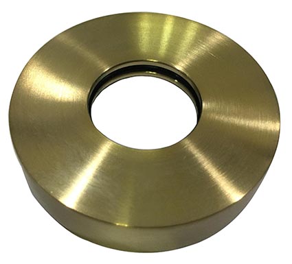 Productfoto UniMatch rozet voor douchearm met muurbevestiging geborsteld messing PVD 295882