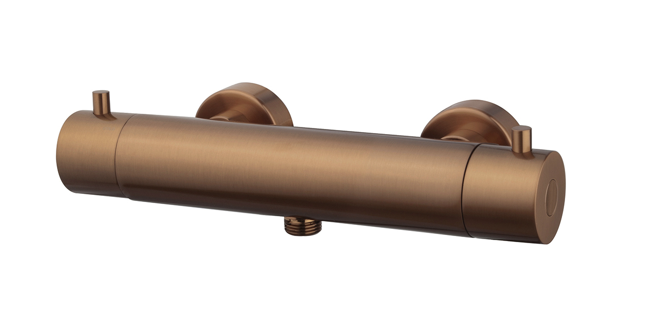 Productfoto Caral Cool Touch thermostatische douchemengkraan geborsteld brons koper PVD 296929