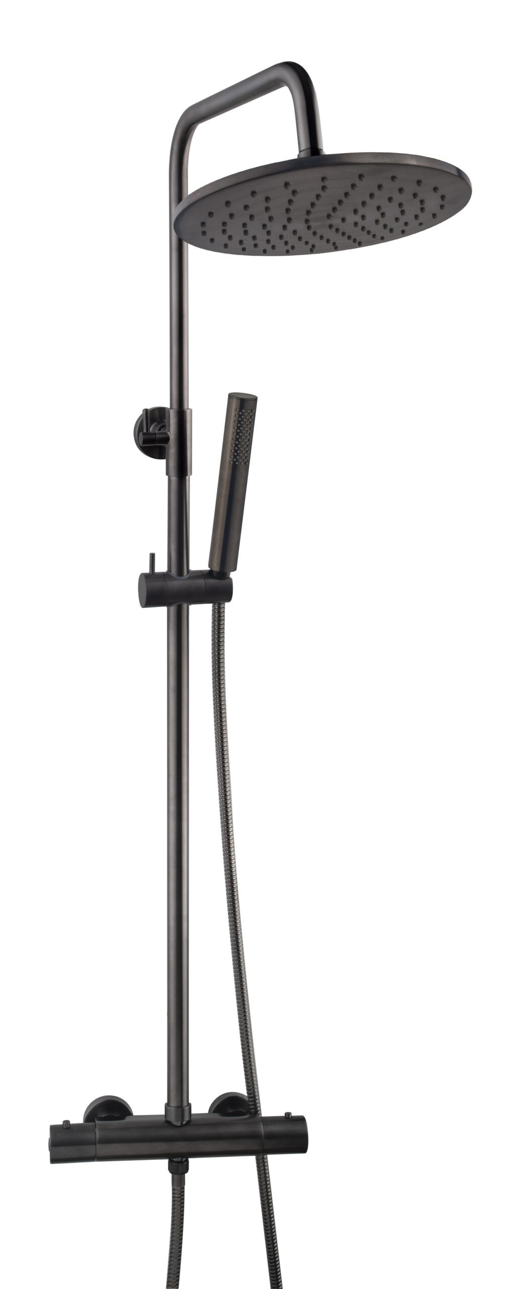 Productfoto Caral thermostatische regendoucheset opbouw gunmetal PVD 297957