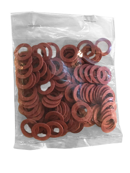 Productfoto zakje a 100 stuks fiber pakkingsringen rood 3/4'' 24x18x2 303597