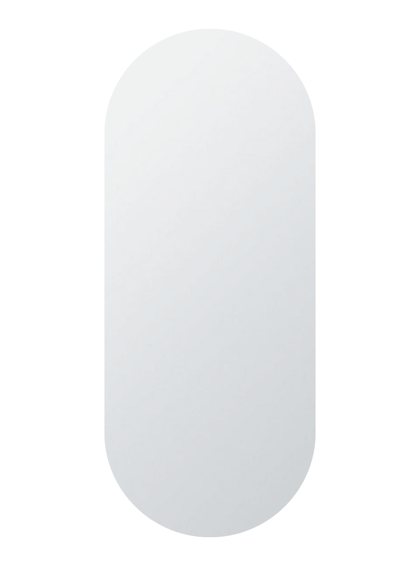 Productfoto Spiegel zonder lijst ovaal 70 x 30 cm 313651