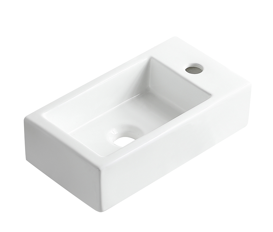Productfoto Rhea M fontein rechts 40 x 22 x 11 cm keramiek glans wit 321492