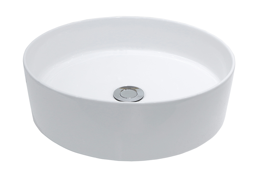 Productfoto Link waskom rond 40 x 12 cm keramiek mat wit 323322