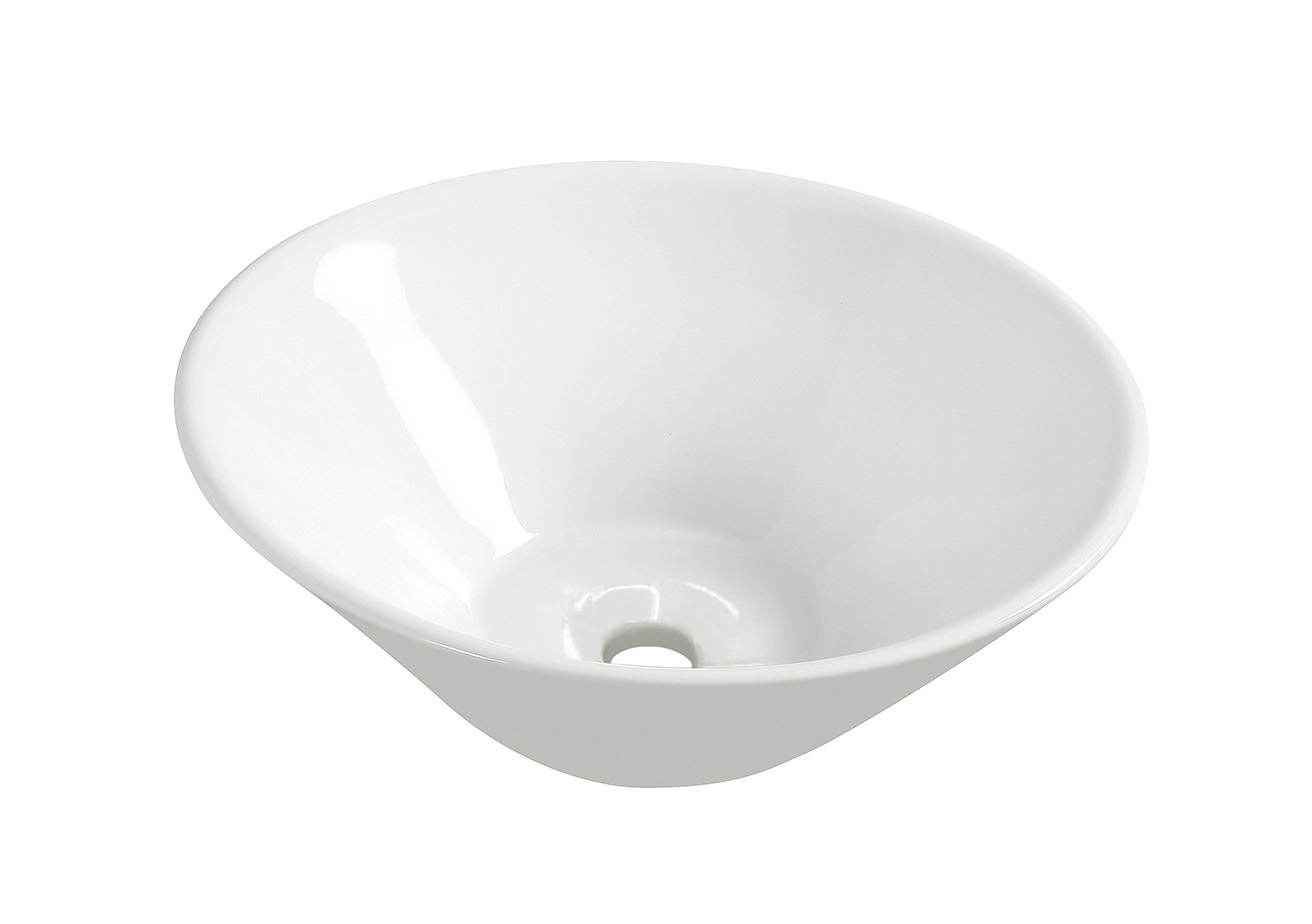 Productfoto Circle waskom rond 42 x 15 cm keramiek glans wit 323404