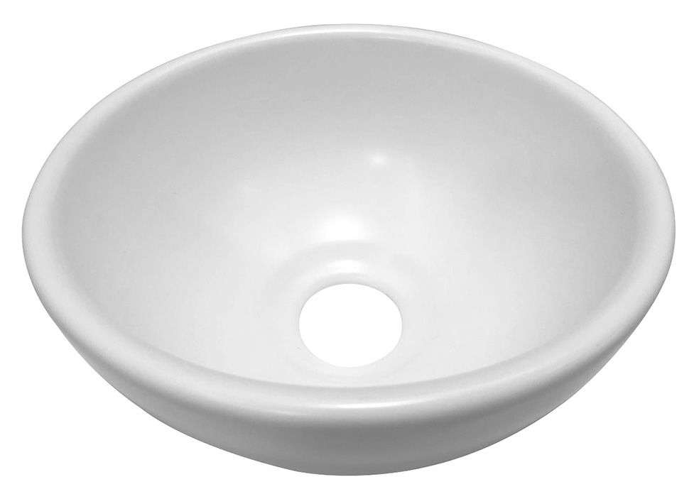 Productfoto Consilio waskom rond 20 x 9 cm keramiek glans wit 323575