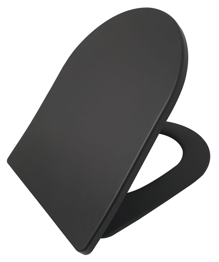 Productfoto Shade slim toiletzitting softclose en quick release mat zwart 323762
