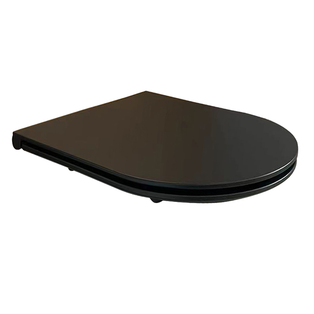 Productfoto Flatline toiletzitting softclose en quick release mat zwart 323769