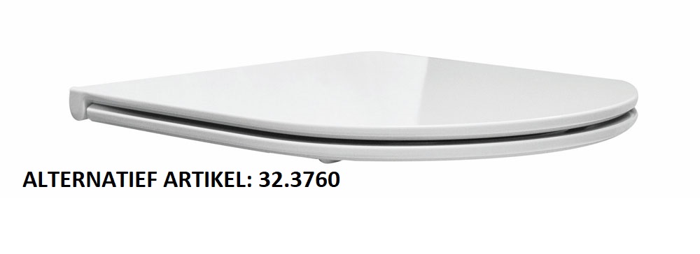 Productfoto Flatline toiletzitting softclose en quick release glans wit 323776