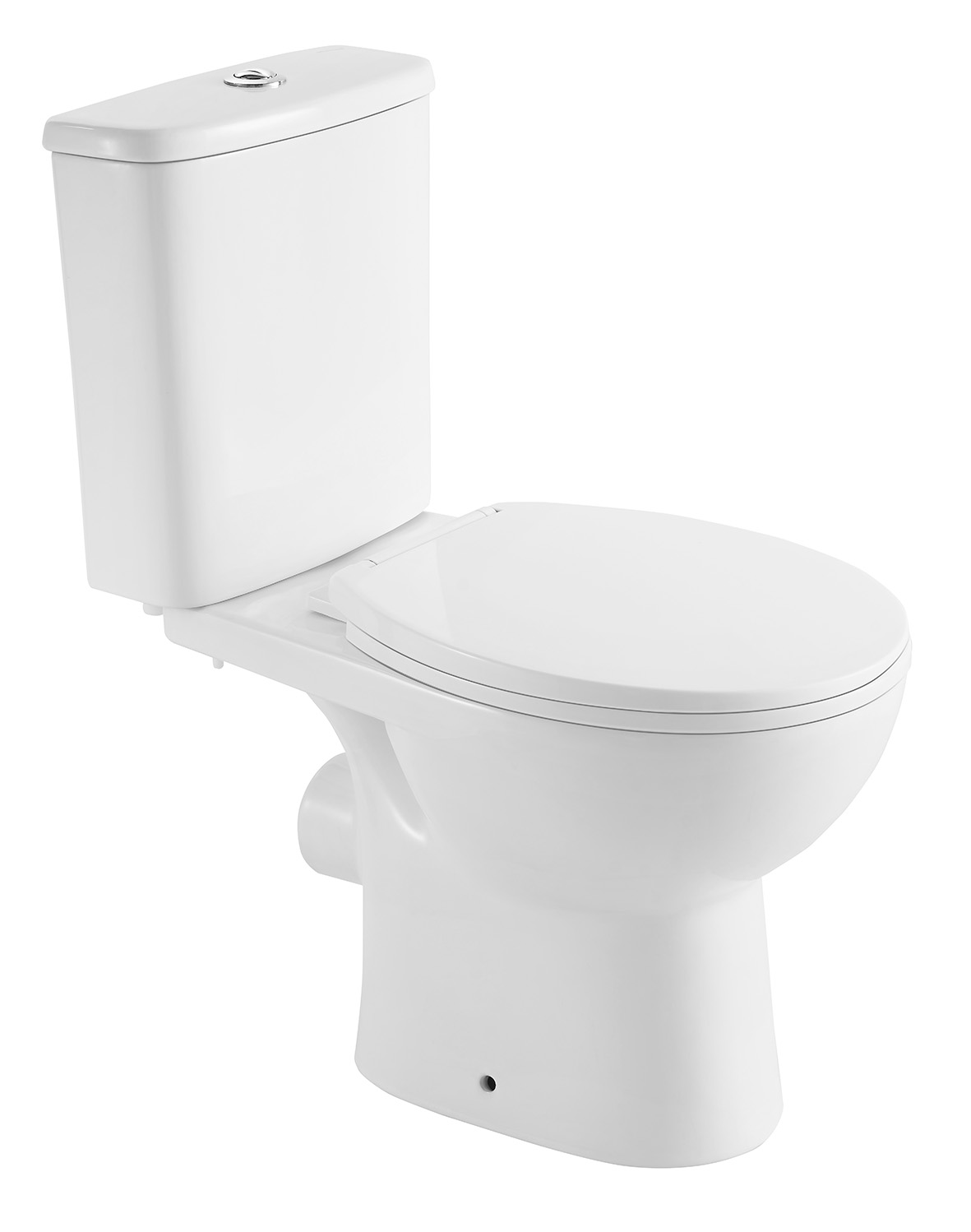 Productfoto Duoblok toilet staand rimless PK met toiletzitting glans wit 324604