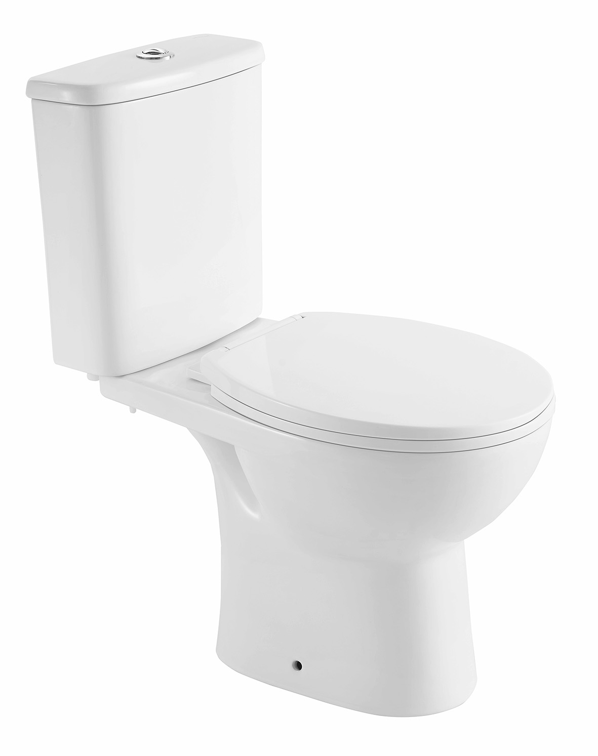 Productfoto Duoblok toilet staand rimless AO met toiletzitting glans wit 324605