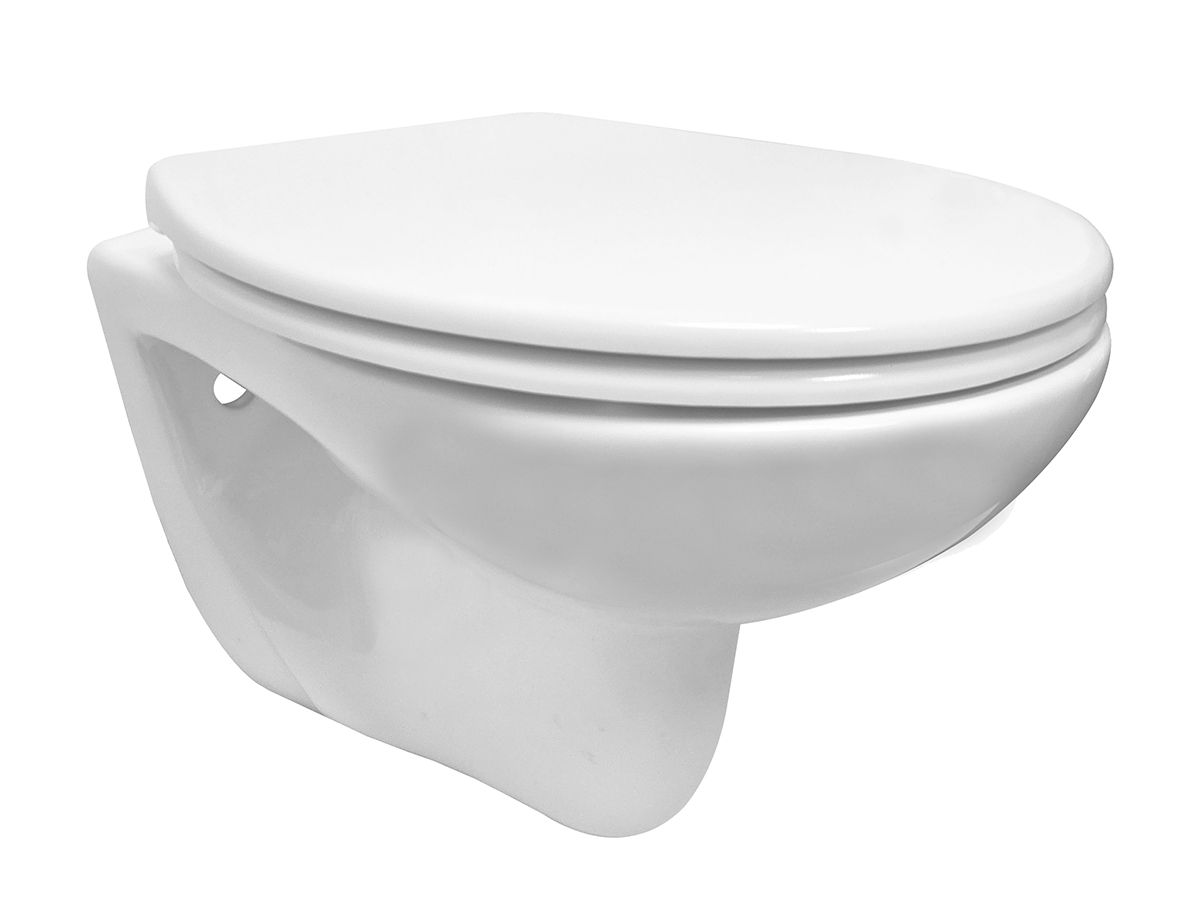 Productfoto Neptunus 2.0 wandcloset rimless met Neptunus 2.0 toiletzitting glans wit 324612