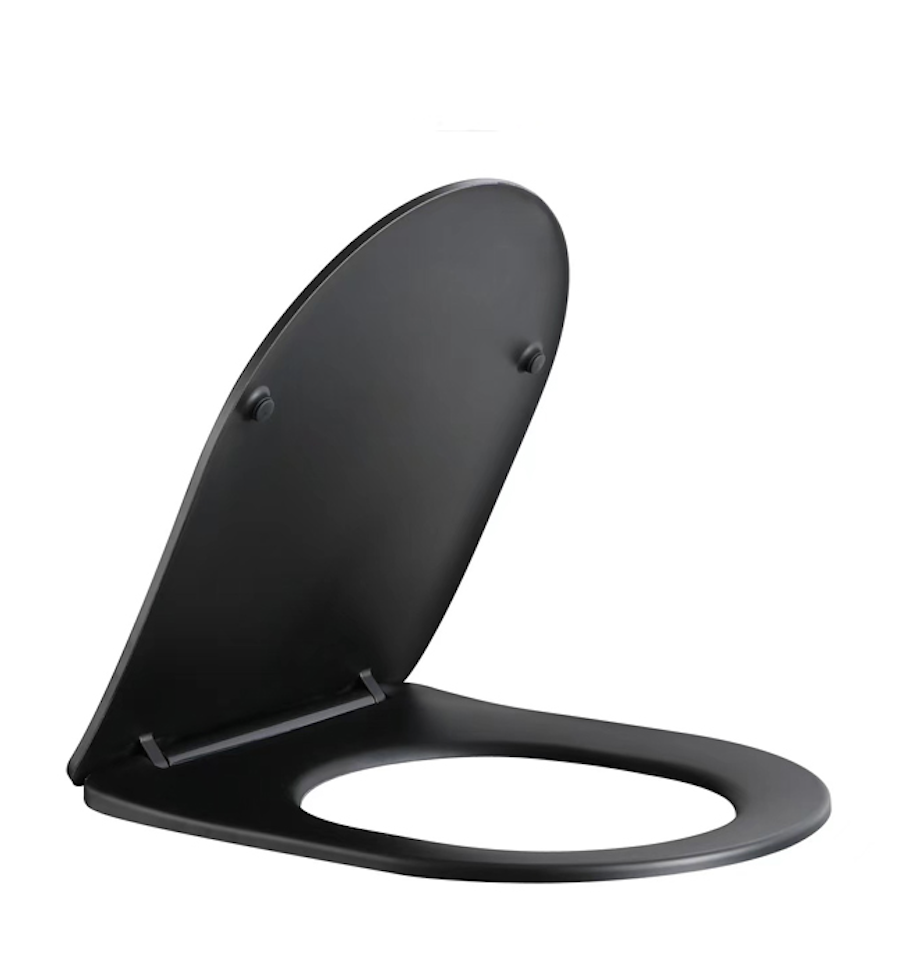 Productfoto Nibiru toiletzitting softclose en quick release mat zwart 324643