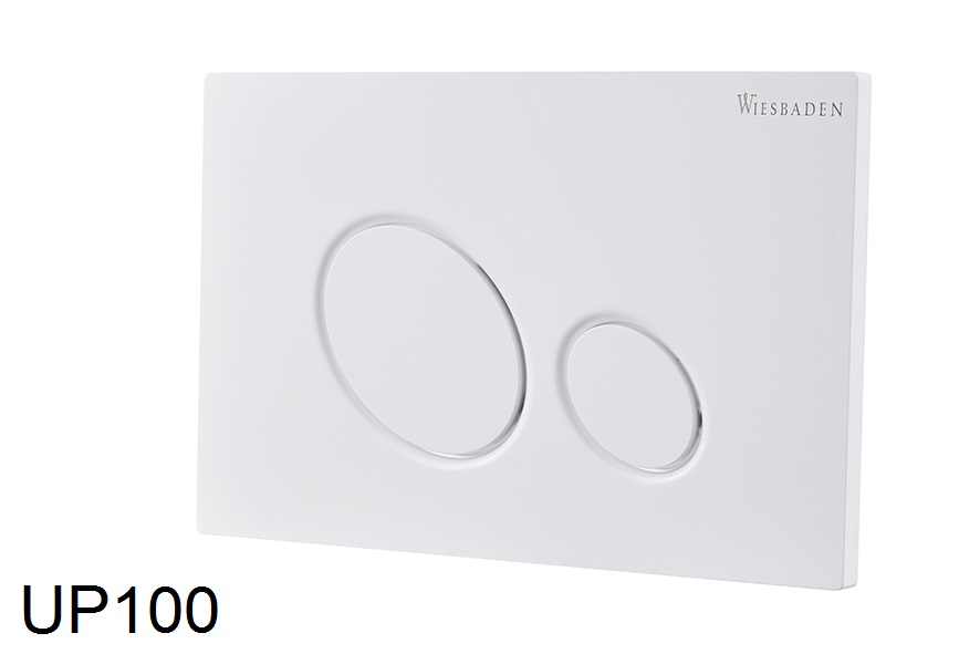 Productfoto X10 drukplaat voor inbouwreservoir glans wit 324663