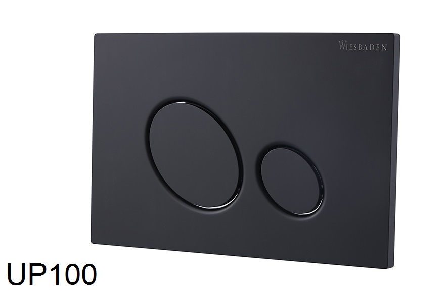 Productfoto X10 drukplaat voor inbouwreservoir mat zwart 324664