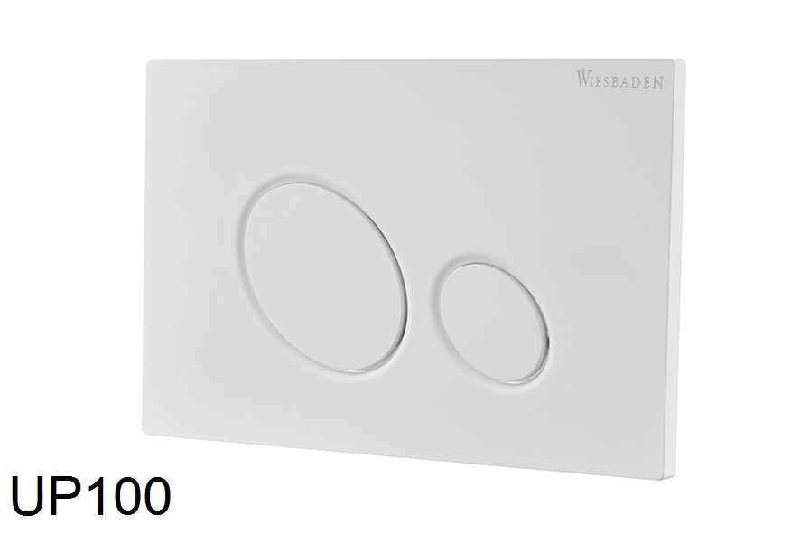 Productfoto X10 drukplaat voor inbouwreservoir mat wit 324665