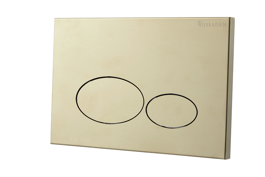 Productfoto X32 Metal drukplaat voor inbouwreservoir geborsteld messing PVD 324675