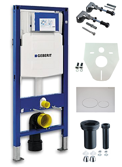 Productfoto Geberit UP-320 inbouwreservoir + drukplaat wit 324950