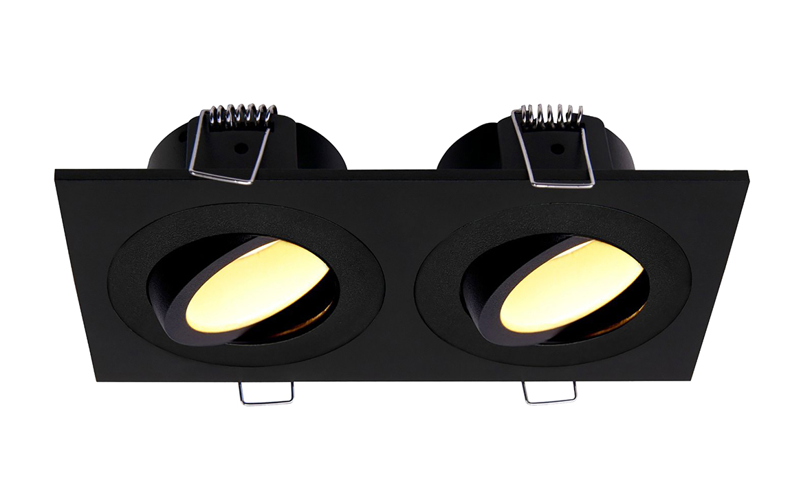 Productfoto Spotz inbouwspot dubbel dimbaar IP65 mat zwart 332008