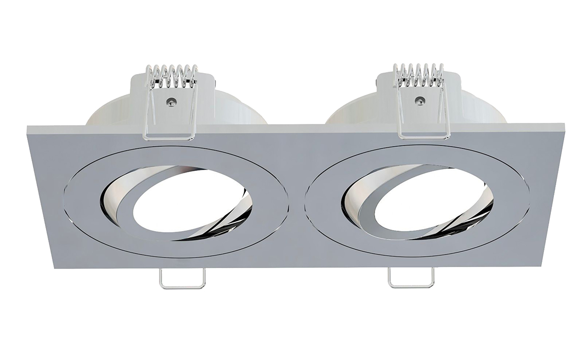 Productfoto Spotz inbouwspot dubbel dimbaar IP65 chroom 332013