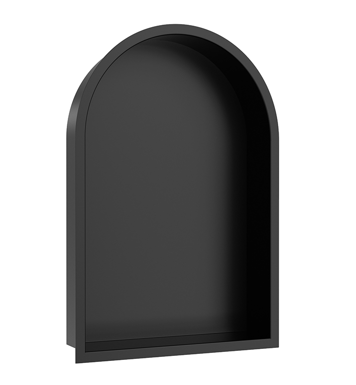 Productfoto Demis inbouwnis ovaal 30 x 45 x 7 cm mat zwart 332141
