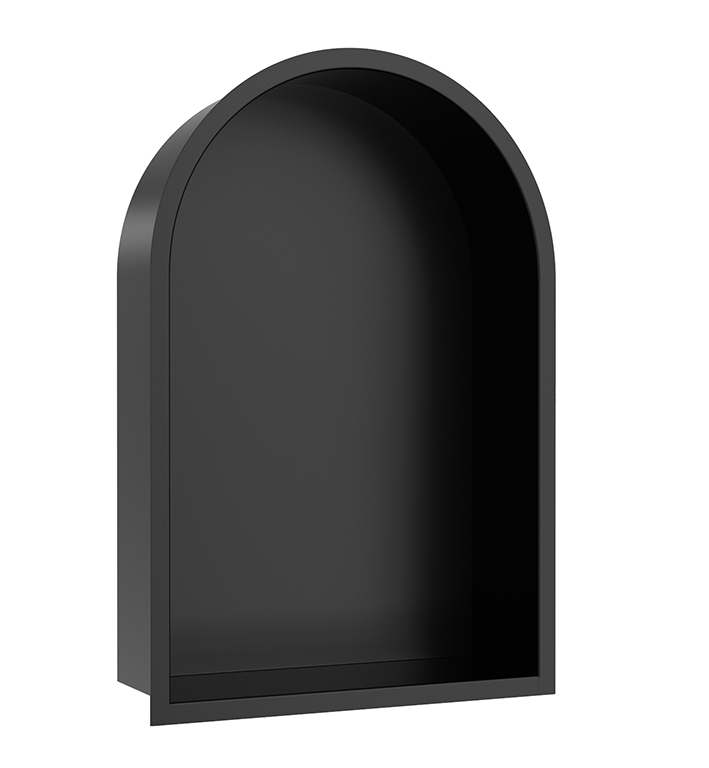 Productfoto Demis inbouwnis ovaal 30 x 45 x 10 cm mat zwart 332147