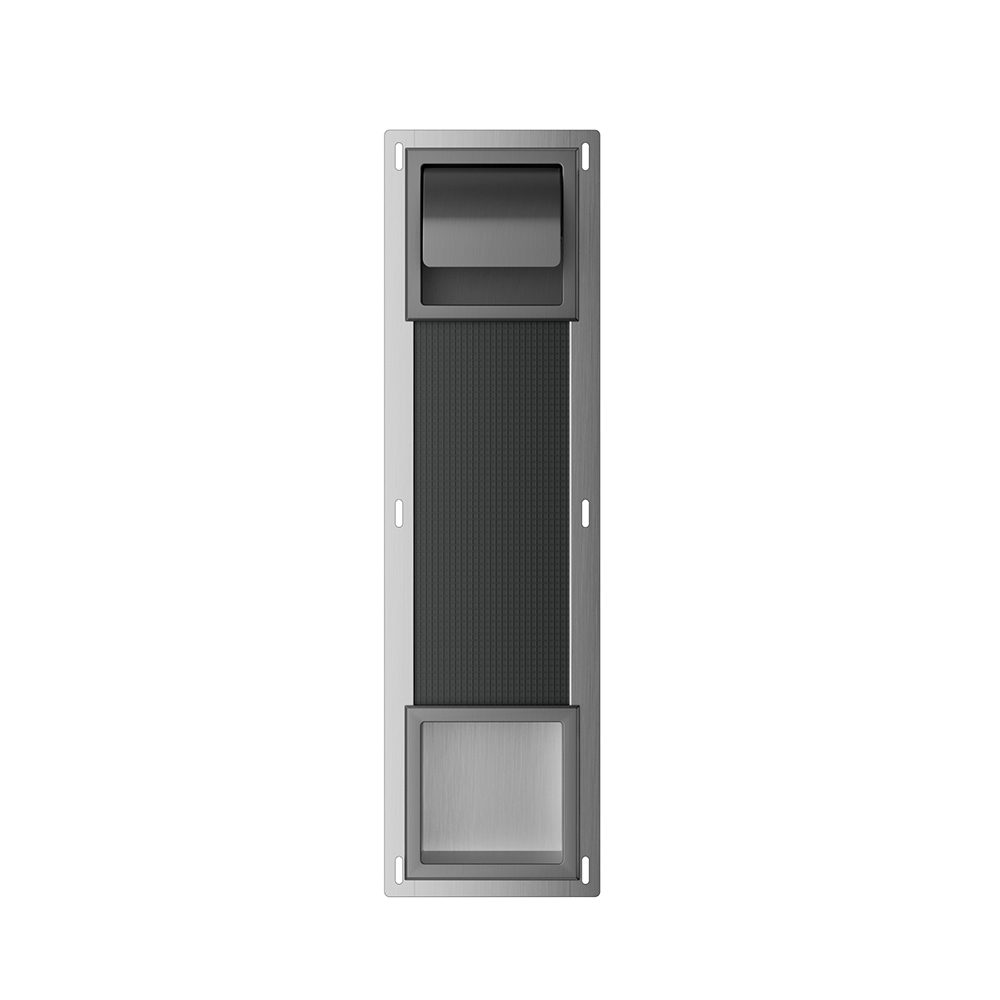 Productfoto Rocko toiletrolhouder met klep en reserverolhouder inbouw gunmetal 332156