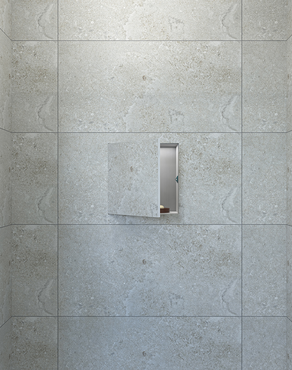 Productfoto Demis inbouwnis betegelbaar 30 x 30 x 14 cm RVS 332169