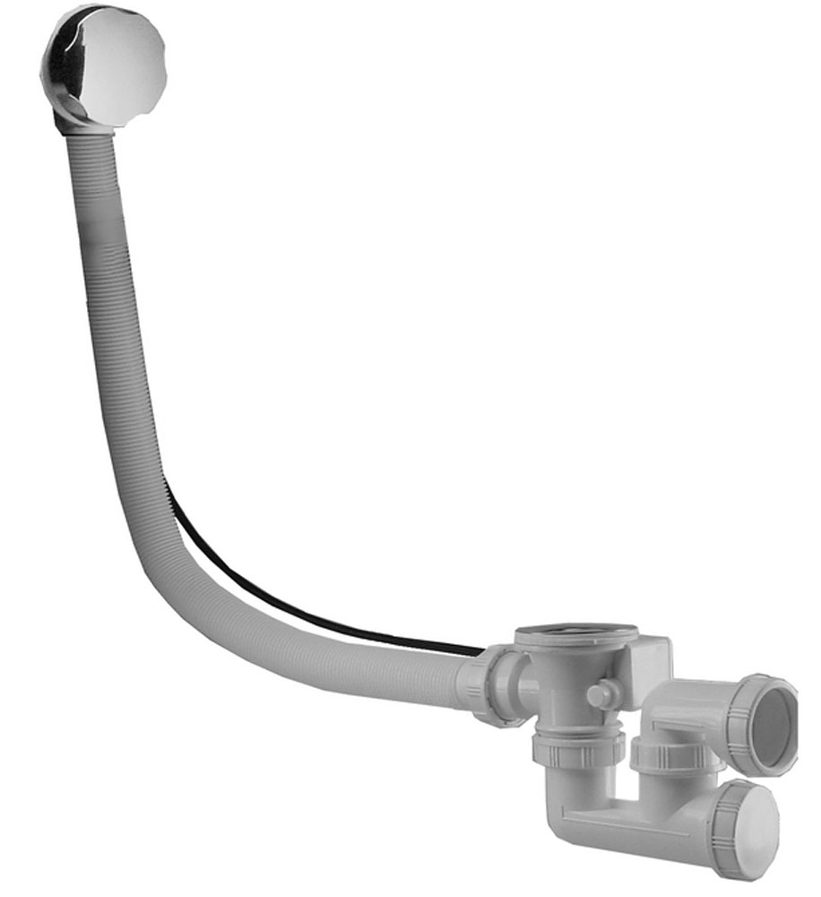Productfoto Rezo badafvoer met overloop verlengd 70 mm chroom 333516