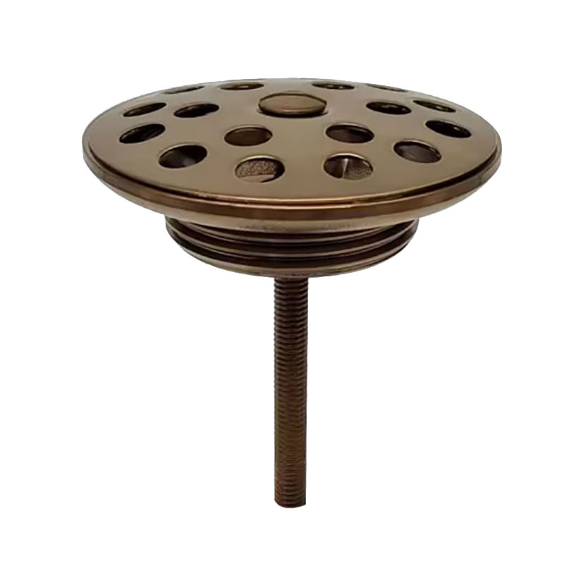 Productfoto Korv open afvoerplug rooster 5/4" geborsteld brons koper 333518