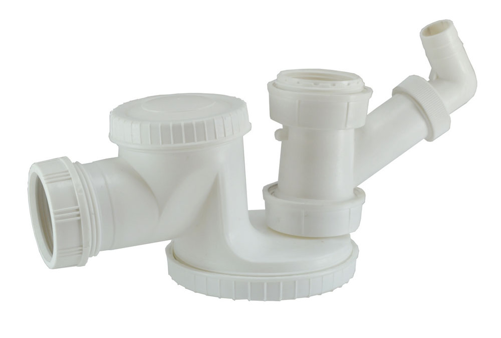 Productfoto Sifon ruimtebesparend 5/4" x 32 mm of 40 mm kunststof wit 333534