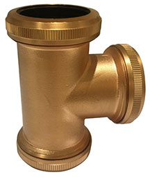 Productfoto UniMatch buisverbinder T-stuk 32 mm geborsteld koper 333564