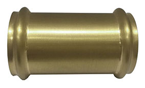 Productfoto UniMatch buisverbinder 32 mm geborsteld messing PVD 333565