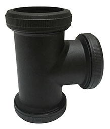 Productfoto UniMatch buisverbinder T-stuk 32 mm mat zwart 333568